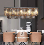 Nera | Black Crystal Pendant Chandelier