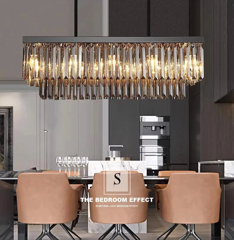 Nera | Black Crystal Pendant Chandelier