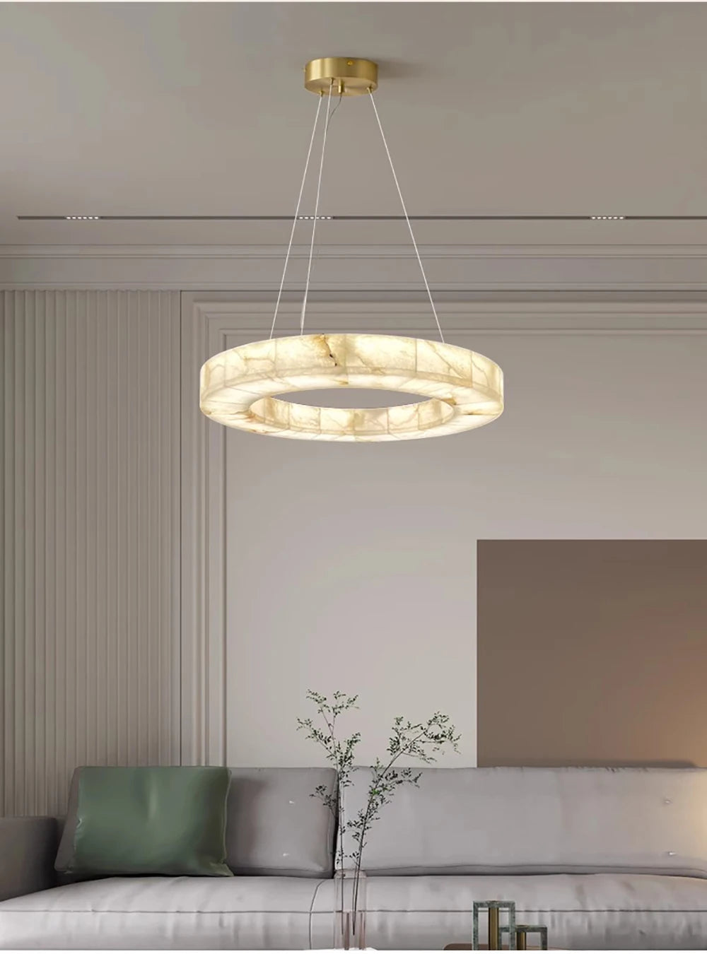 Odette | European Round Alabaster Chandelier