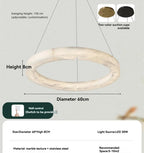 Phoebe | Alabaster Round Chandelier