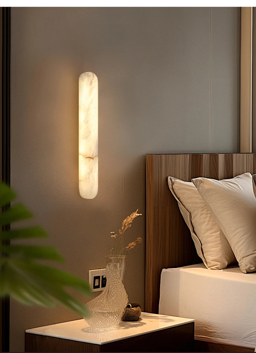 Apollo | Long Oval Alabaster Wall Sconce
