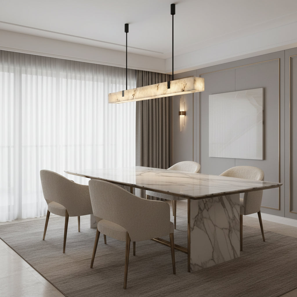 Zeus | Linear Marble Kitchen Island Pendant