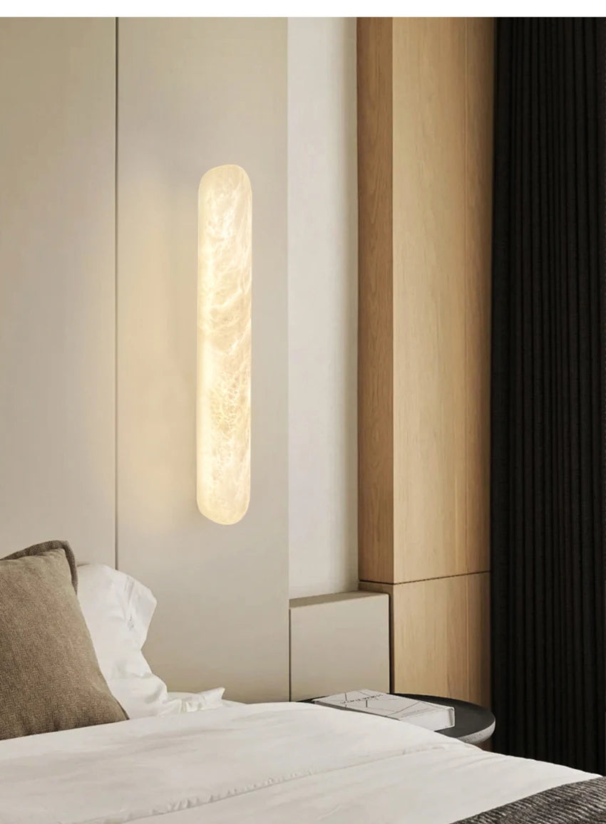 Apollo | Long Oval Alabaster Wall Sconce