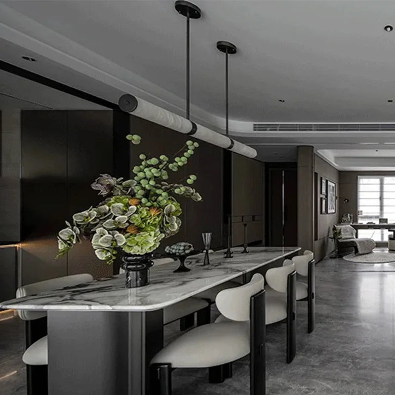 Fulvia | Long Alabaster Linear Chandelier