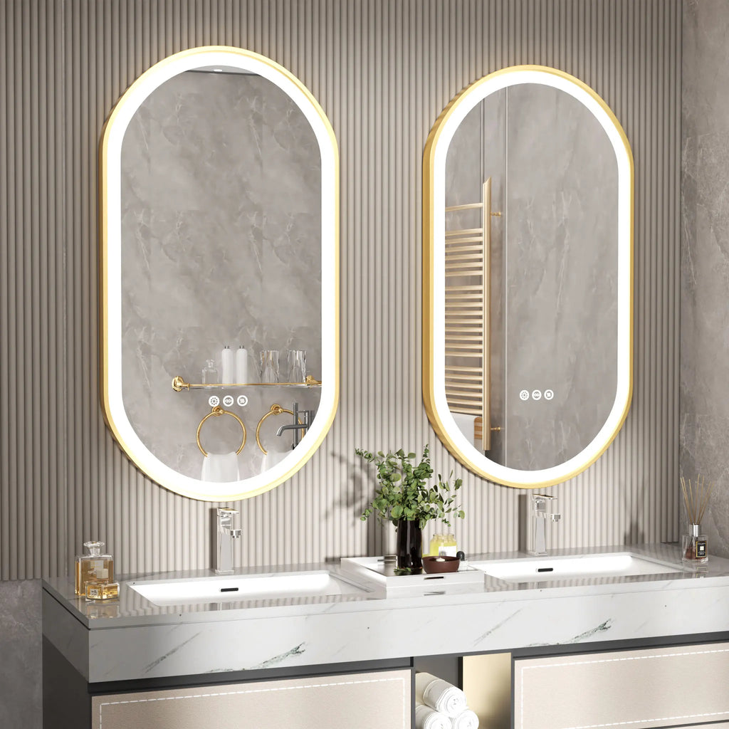 Elin | Oval Dimmable Anti-Fog LED Bathroom Mirror