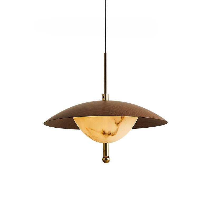 Sabina | Marble Effect Wood Pendant