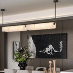 Ersilia | Rectangular Alabaster Linear Chandelier