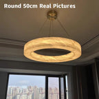 Phoebe | Alabaster Round Chandelier