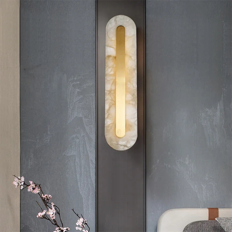 Giulia | Gold Marble Wall Lamp