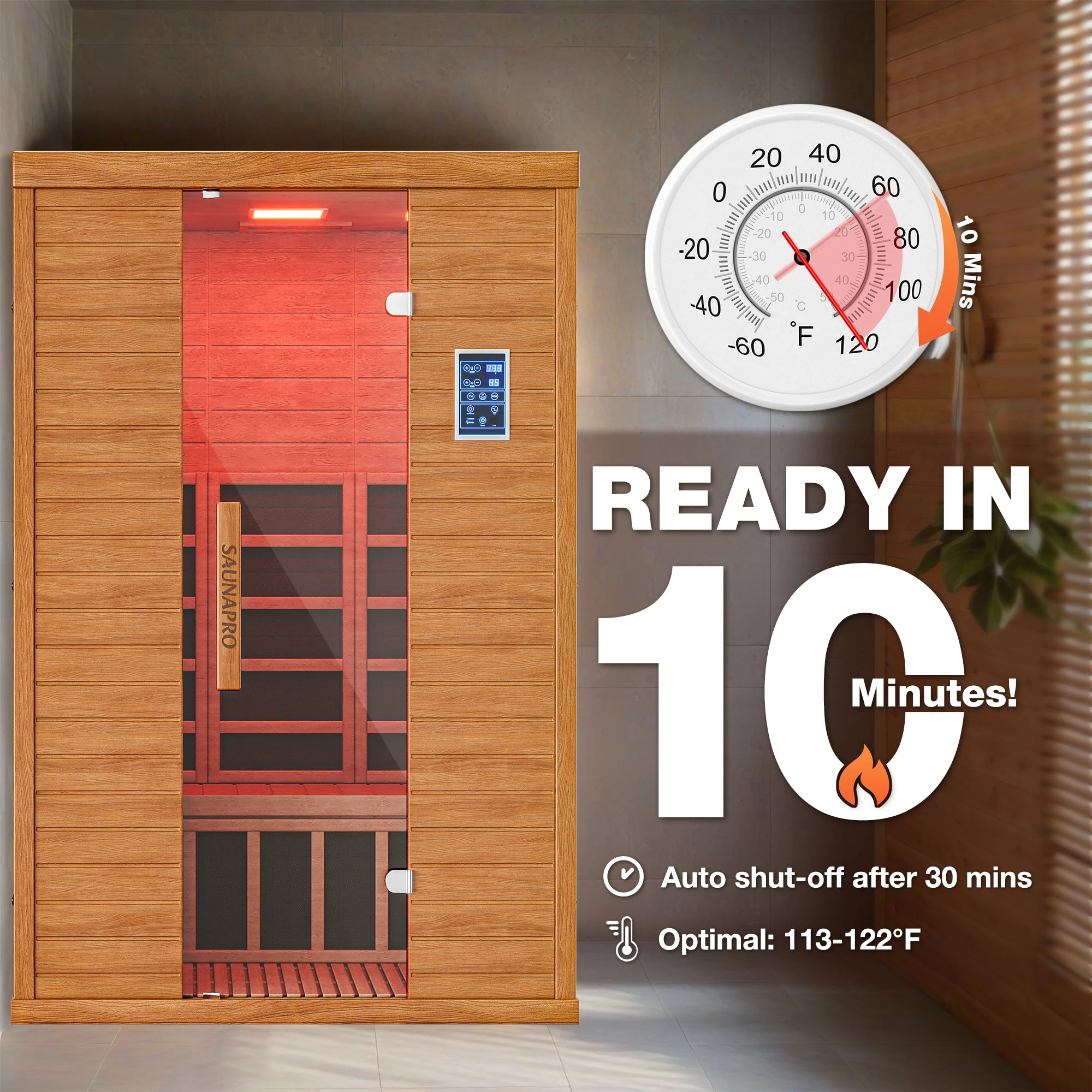 Premium Two-Person Indoor Infrared Sauna for Home Spa
