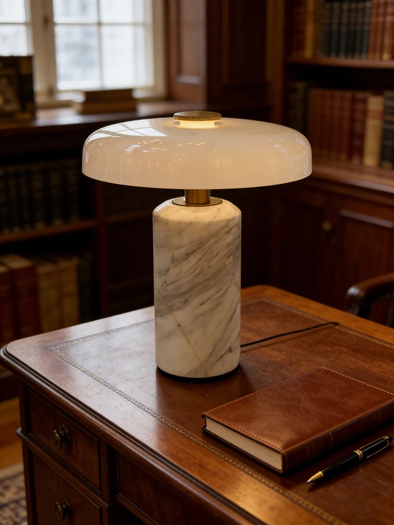 Iris | Marble & Glass Table Lamp