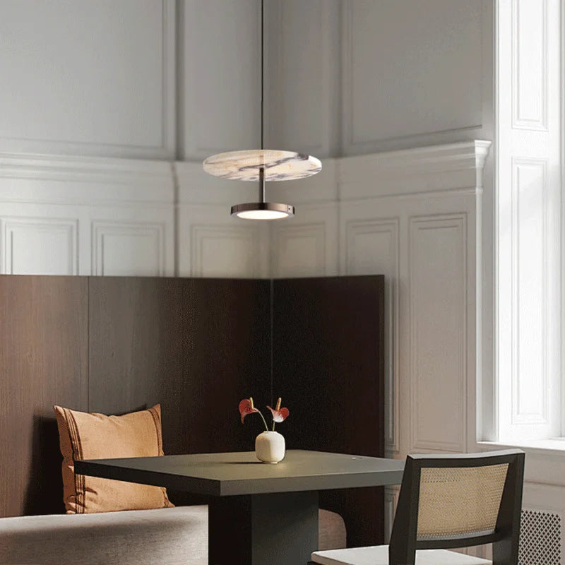 Lavinia | Round Marble Pendant Light