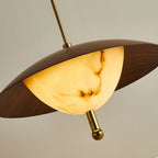 Sabina | Marble Effect Wood Pendant