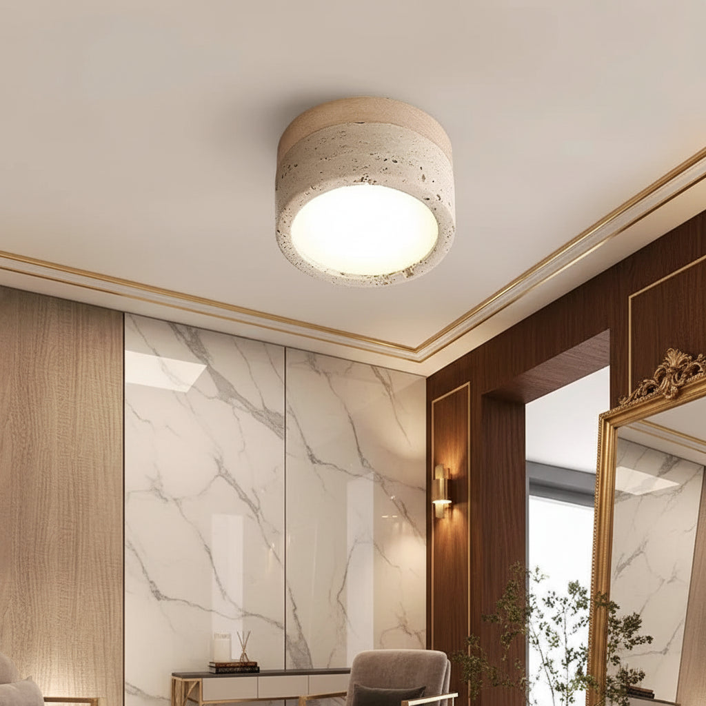 Roca | Travertine LED Ceiling Light