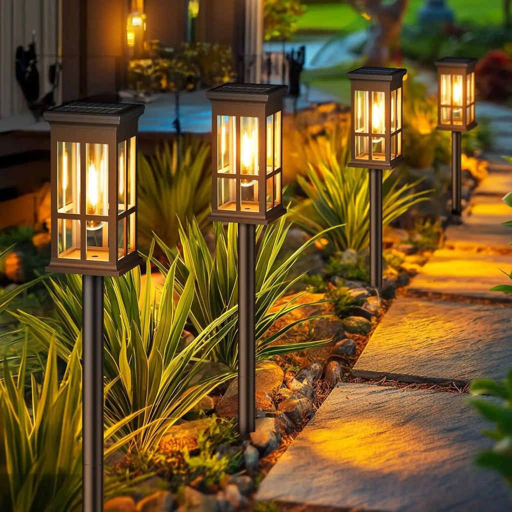 2/6/8-Pack Ultra-Bright Solar Pathway Lights for Patio, Walkway & Sidewalk - Perfect Outdoor Gift