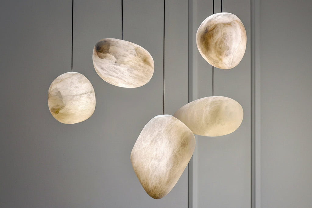 Séraphine | Alabaster Staircase Pendant Light