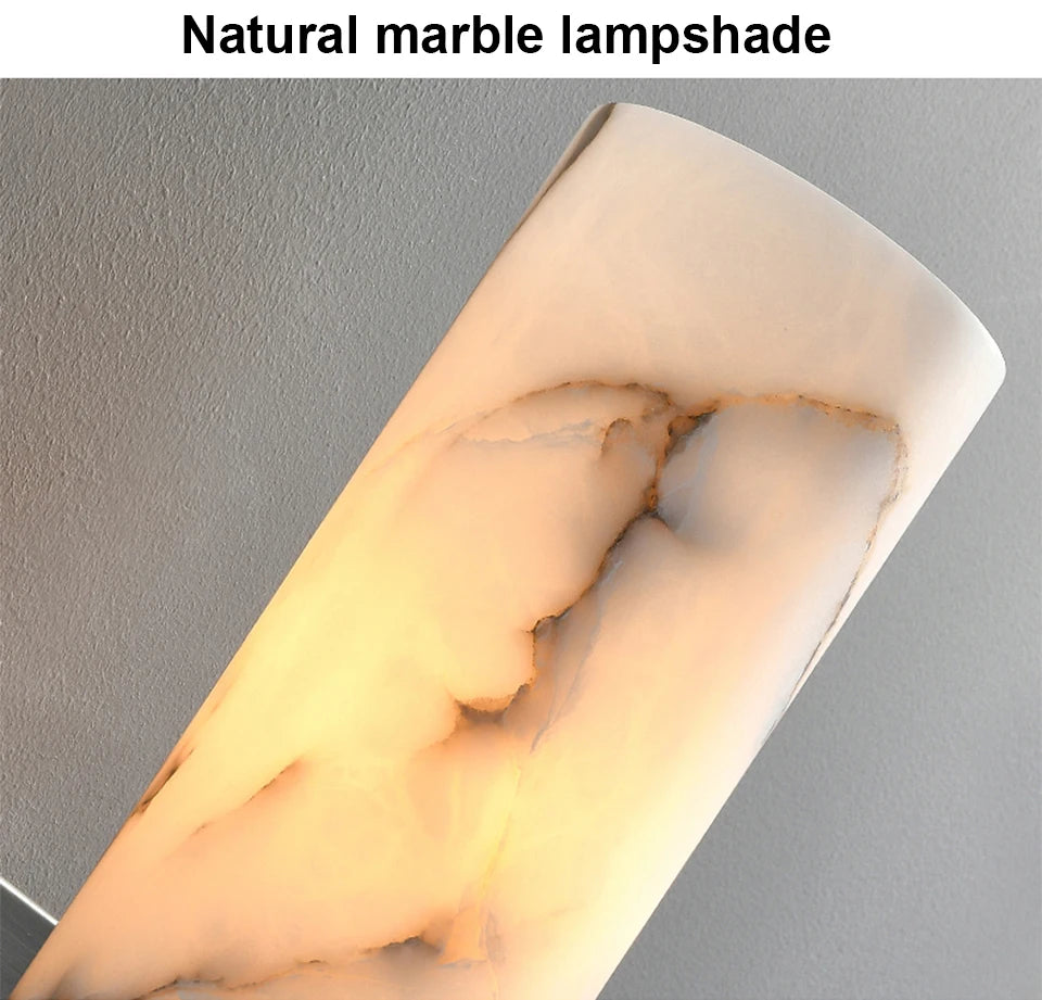 Hera | Natural Marble Bedside Wall Sconce