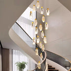 Modern home decoration crystal chandelier, stair Pendant lamp, living room Pendant lights, interior lighting