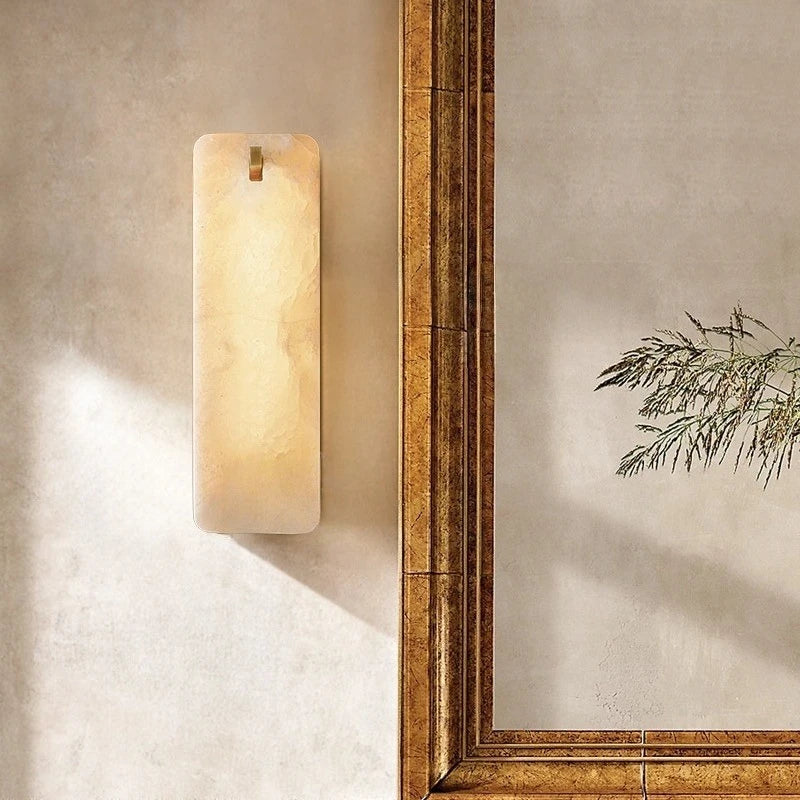 Camilla | Industrial Marble and Brass Sconce