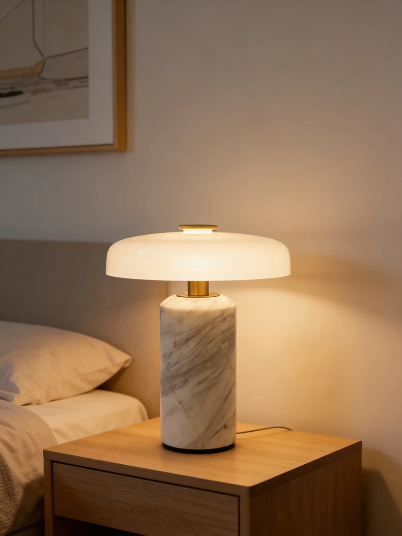 Iris | Marble & Glass Table Lamp
