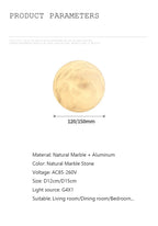Rhea | Round Natural Marble Wall Lamp