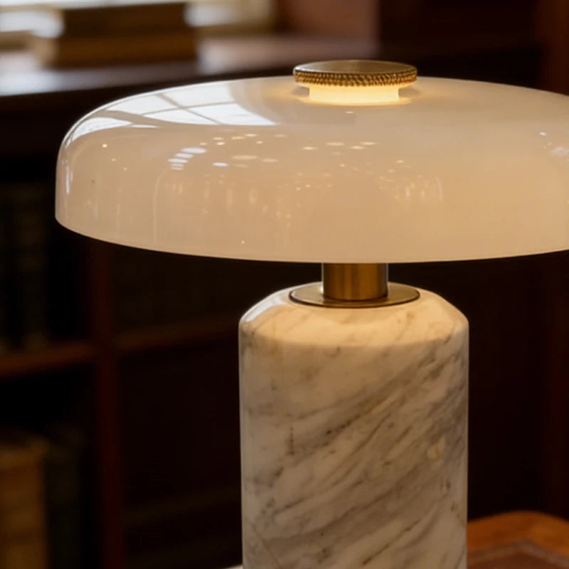 Iris | Marble & Glass Table Lamp