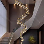 Modern home decoration crystal chandelier, stair Pendant lamp, living room Pendant lights, interior lighting