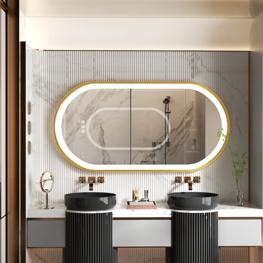 Elin | Oval Dimmable Anti-Fog LED Bathroom Mirror