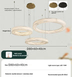 Phoebe | Alabaster Round Chandelier