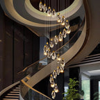 Modern home decoration crystal chandelier, stair Pendant lamp, living room Pendant lights, interior lighting