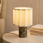 Ione | Marble & Fabric Table Lamp