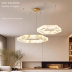 Amália | Alabaster 3-Ring Marble Chandelier