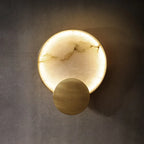 Teresa | Round Marble and Copper Wall Light