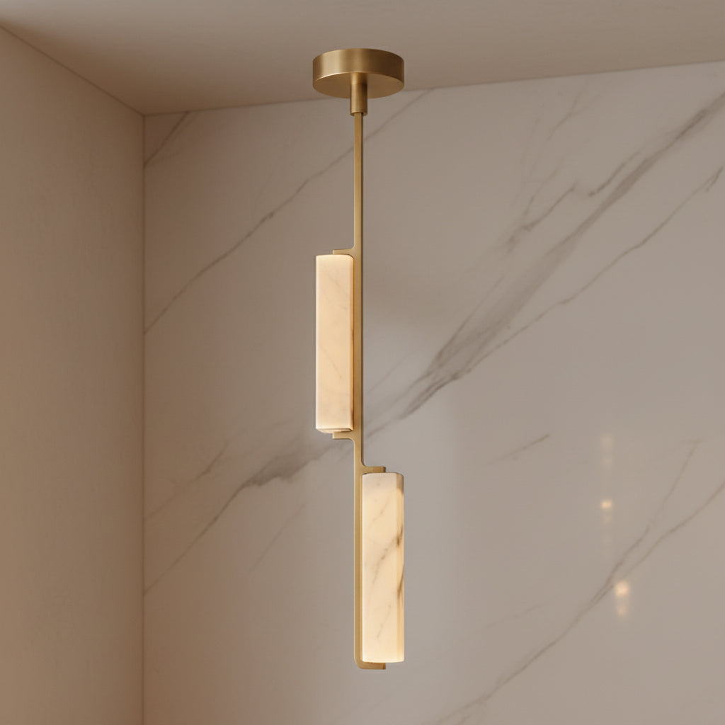 Blanche | Linear Alabaster Pendant Chandelier