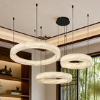 Phoebe | Alabaster Round Chandelier