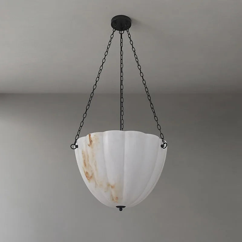 Guiomar | Alabaster Round Kitchen Island Pendant