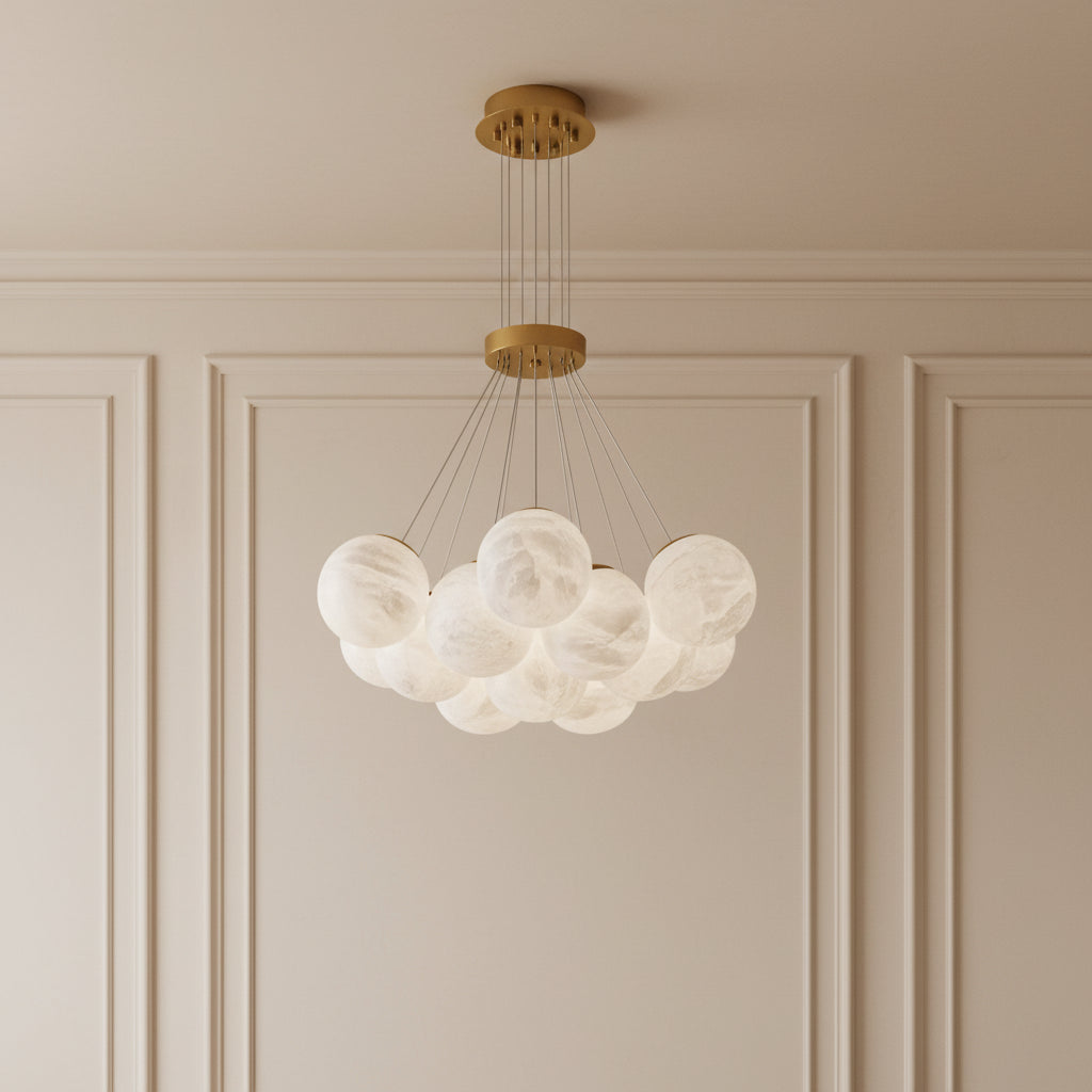 Bianca | Spherical Marble Chandelier
