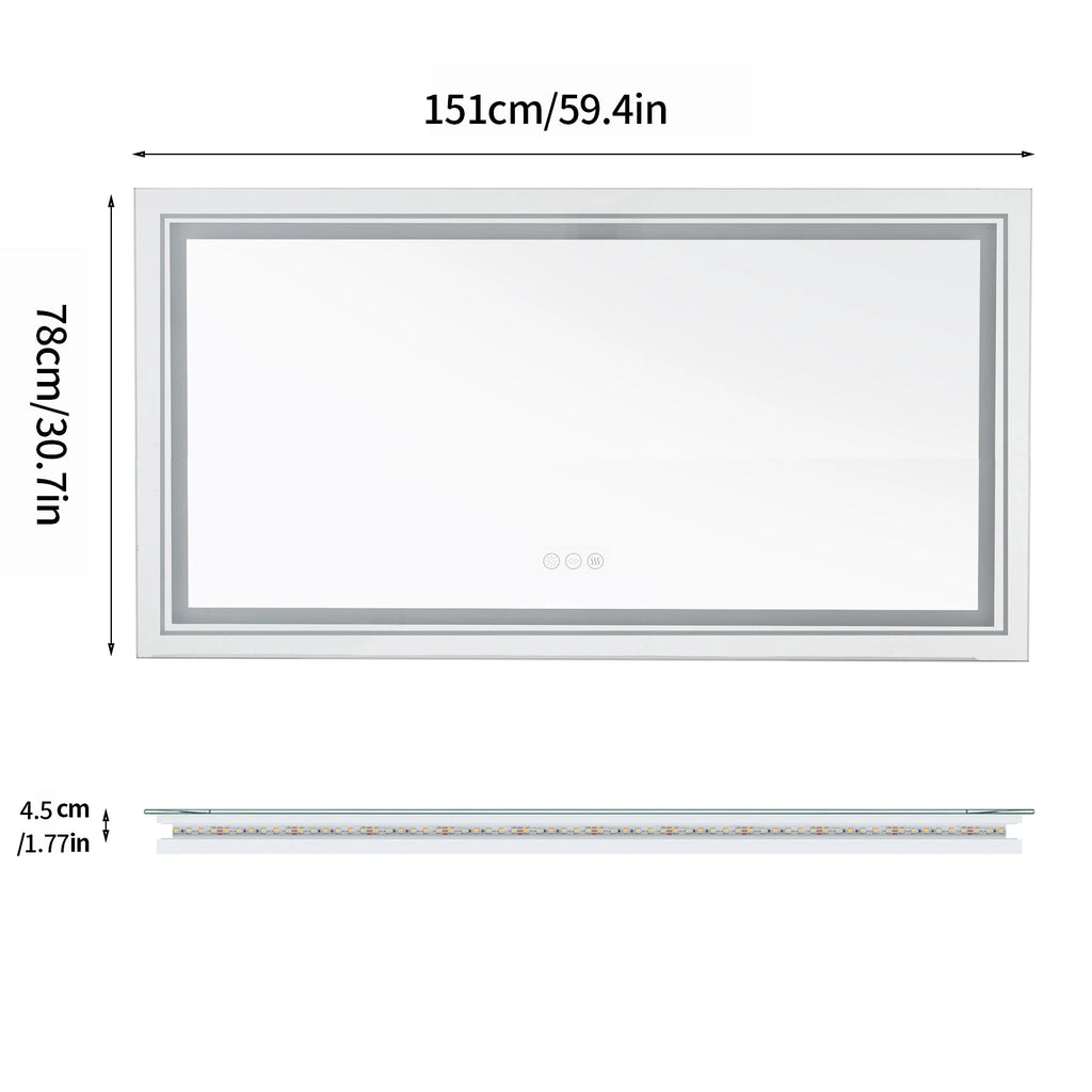 Ingrid | Front & Backlit LED Bathroom Mirror