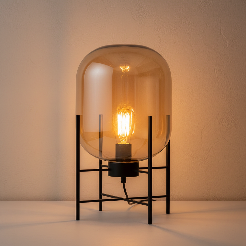 Albina | Amber Glass Floor Lamp