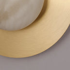 Renata | Marble and Brass Round Wall Sconce