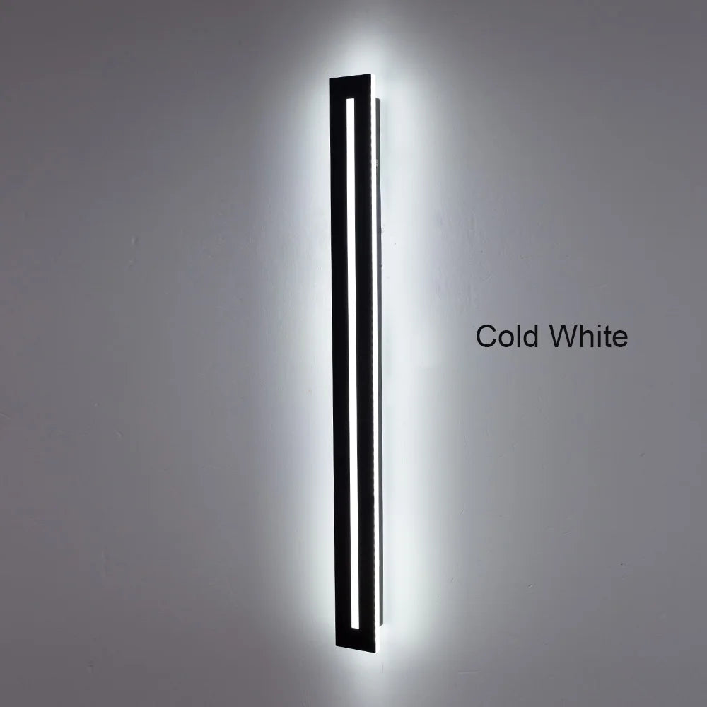 Waterproof LED Long Wall Sconce for Outdoor Garden Lighting - AC85-265V Exterior Luminaire