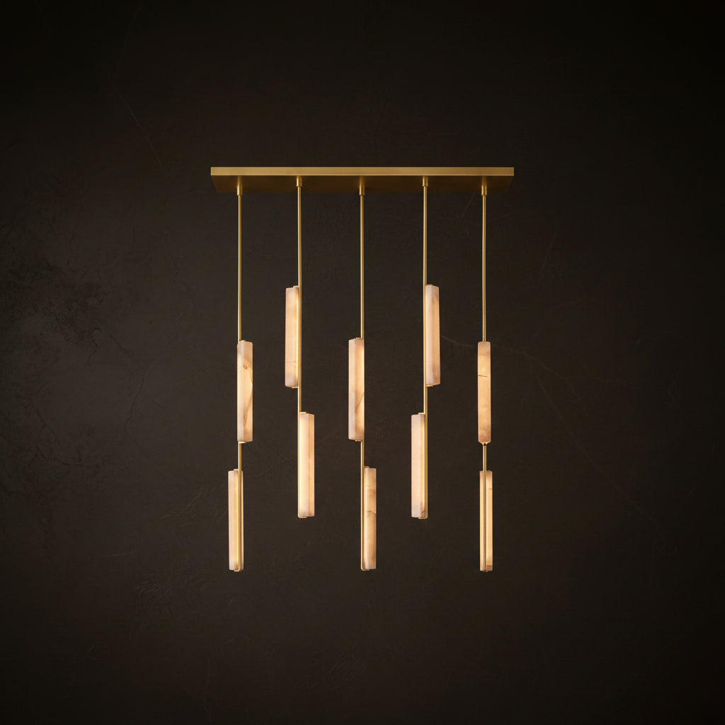 Blanche | Linear Alabaster Pendant Chandelier