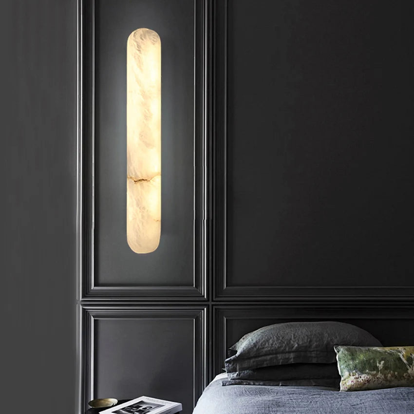 Apollo | Long Oval Alabaster Wall Sconce