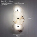 Athena | Natural Marble Multi-Stone Wall Sconce