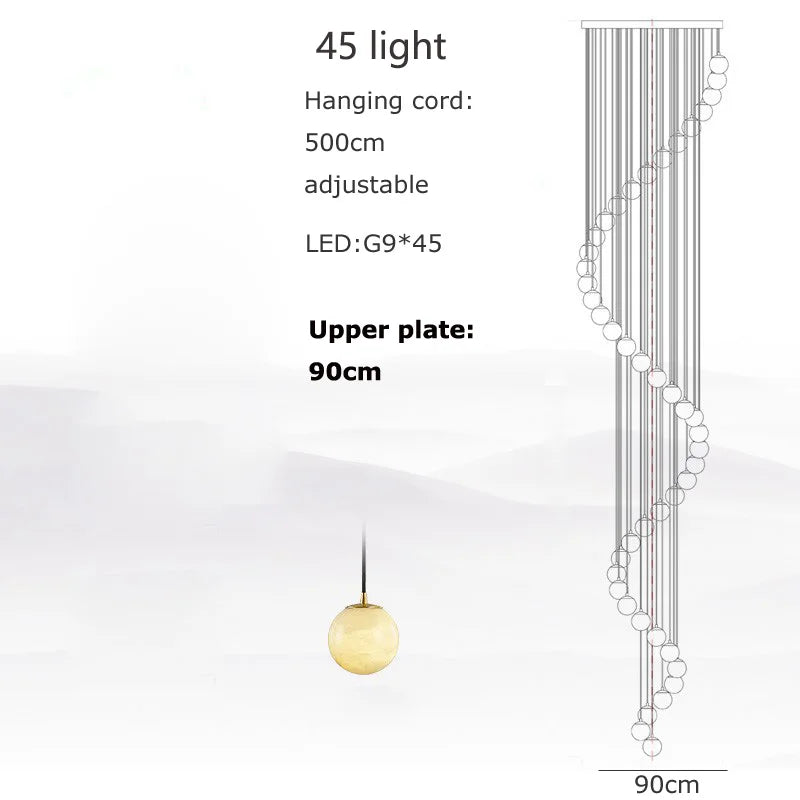 Vasco | Marble Staircase Chandelier