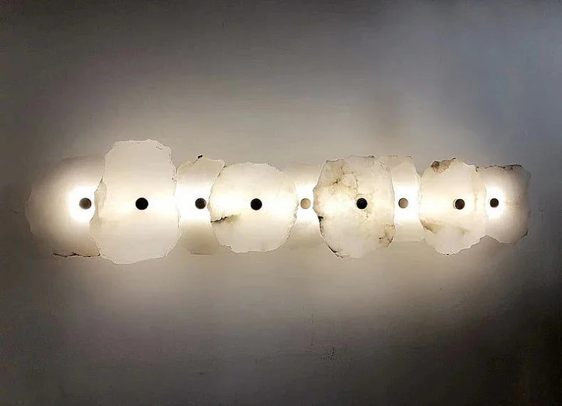 Athena | Natural Marble Multi-Stone Wall Sconce