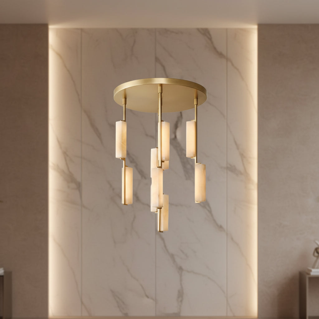 Blanche | Linear Alabaster Pendant Chandelier