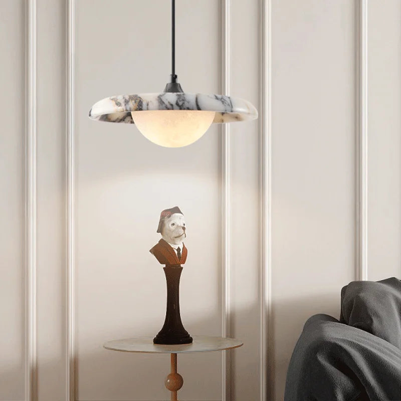 Carlotta | Round Marble Pendant Light