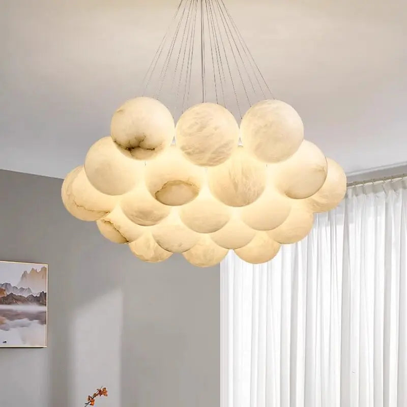 Bianca | Spherical Marble Chandelier