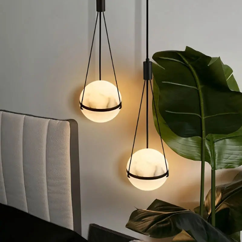 Cecília | Alabaster Sphere Pendant Light